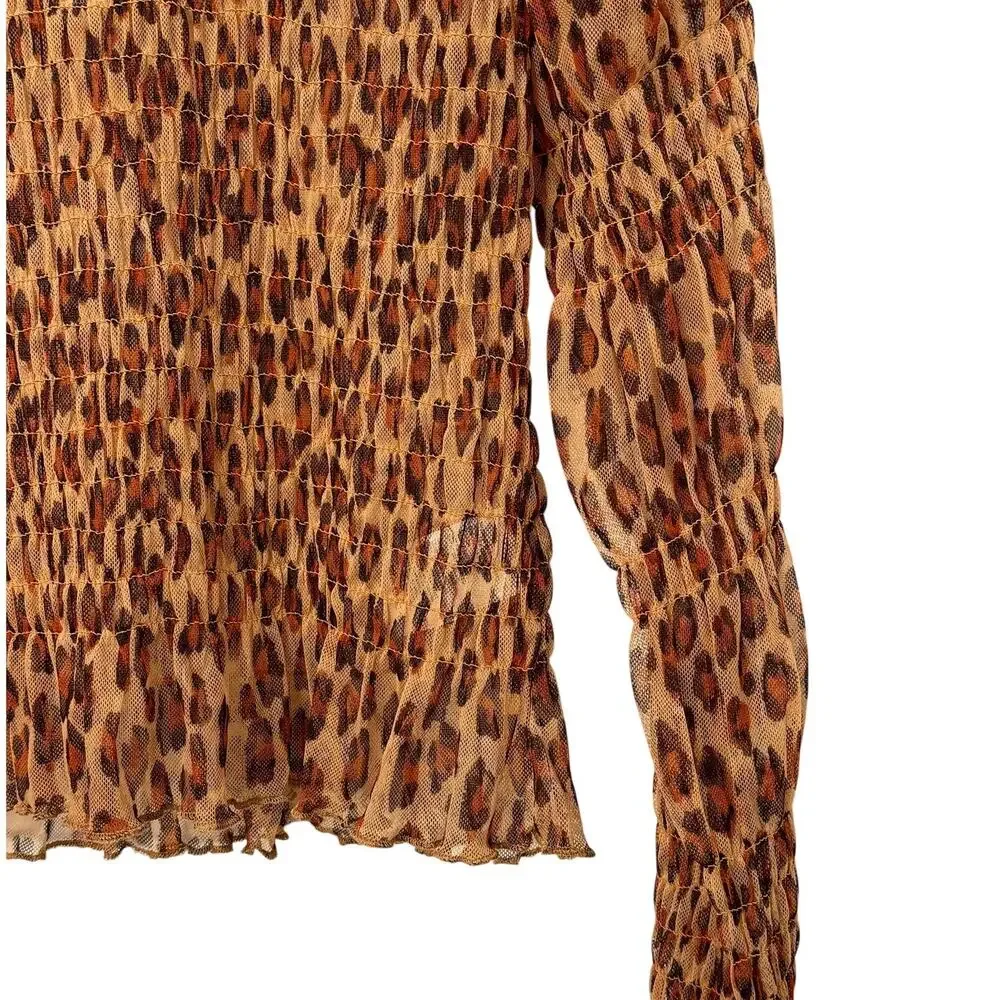 NWT Free‎ People Hello There Top in Leopard